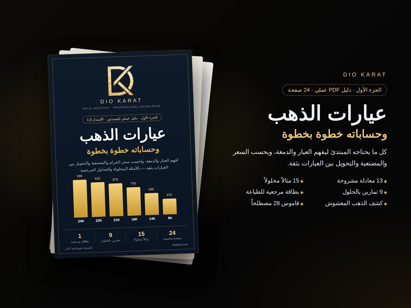 دليل عيارات الذهب وحساباته خطوة بخطوة — DIO KARAT