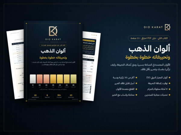 كتاب ألوان الذهب وتحييفاته خطوة بخطوة — الكتاب الثاني من DIO KARAT