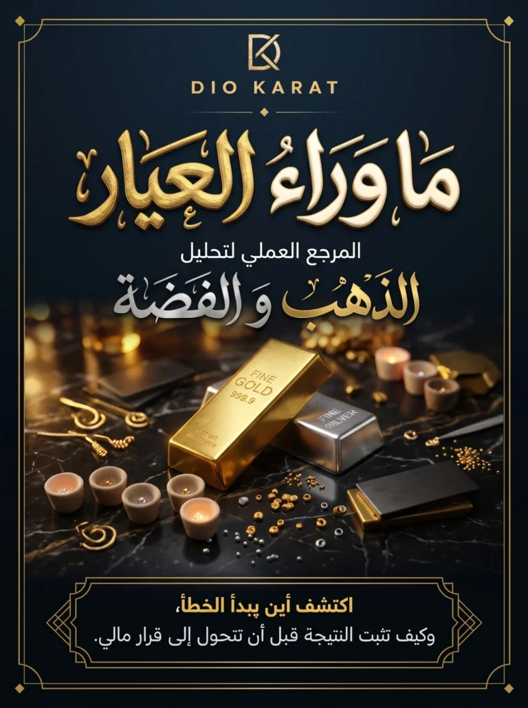 غلاف ما وراء العيار — المرجع العملي لتحليل الذهب والفضة من DIO KARAT