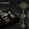 صورة تسويقية توضيحية لطقم ندى NADA من DIO KARAT: خاتم ودلاية وزوج حلق